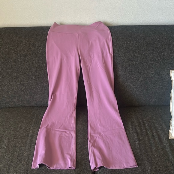 Lululemon Super High Rise Flared Pants Nulu Size 10 color is Velvet Rose - Picture 2 of 4